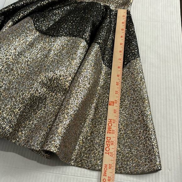 Anthropologie FB by Sachin & Babi Foil Brocade Strapless Mini Dress Size 0 - Picture 9 of 12